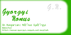 gyorgyi monus business card